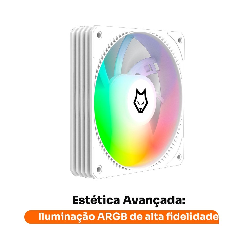 Ventoinha Husky Arctic Breeze, 120mm, ARGB, Branco - HCF300BR