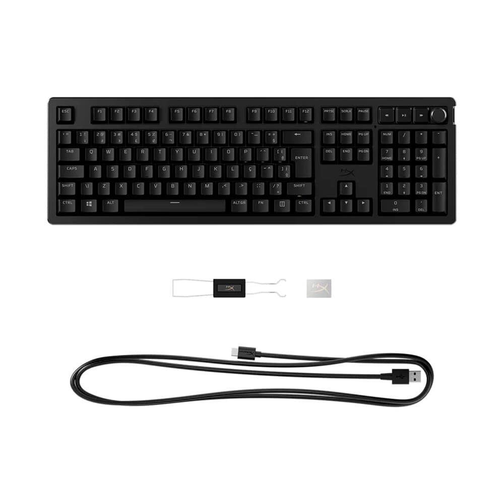 Teclado Mecânico Gamer HyperX Alloy Rise GKBD, RGB, Switches linear, Anti-Ghosting, Preto - 7G7A3AA Teclado Mecânico Gamer HyperX Alloy Rise GKBD, RGB, Switches linear, Anti-Ghosting, Preto - 7G7A3AA