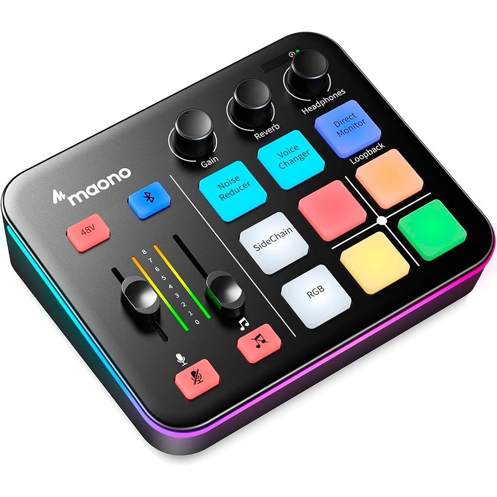 【美品／箱付】maono caster G1 NEO オーディオミキサー Mesa de Som Maono Caster G1 NEO, RGB | KaBuM!