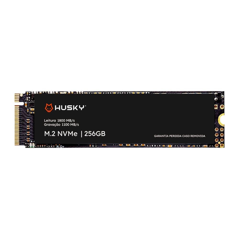 SSD PCIe Husky ThunderBoost, 256GB, M.2 NVMe, Leitura 1800MB/s, Gravação 1100MB/s - HSSD002256