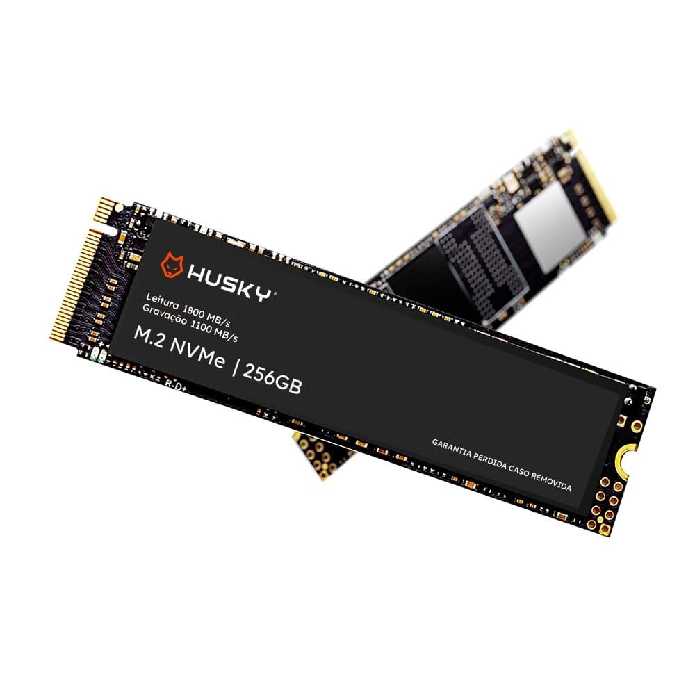SSD PCIe Husky ThunderBoost, 256GB, M.2 NVMe, Leitura 1800MB/s, Gravação 1100MB/s - HSSD002256