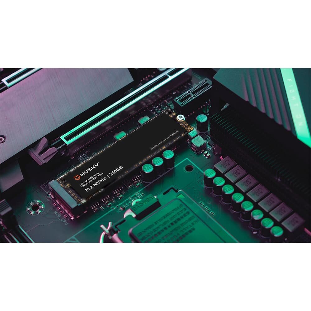 SSD PCIe Husky ThunderBoost, 256GB, M.2 NVMe, Leitura 1800MB/s, Gravação 1100MB/s - HSSD002256