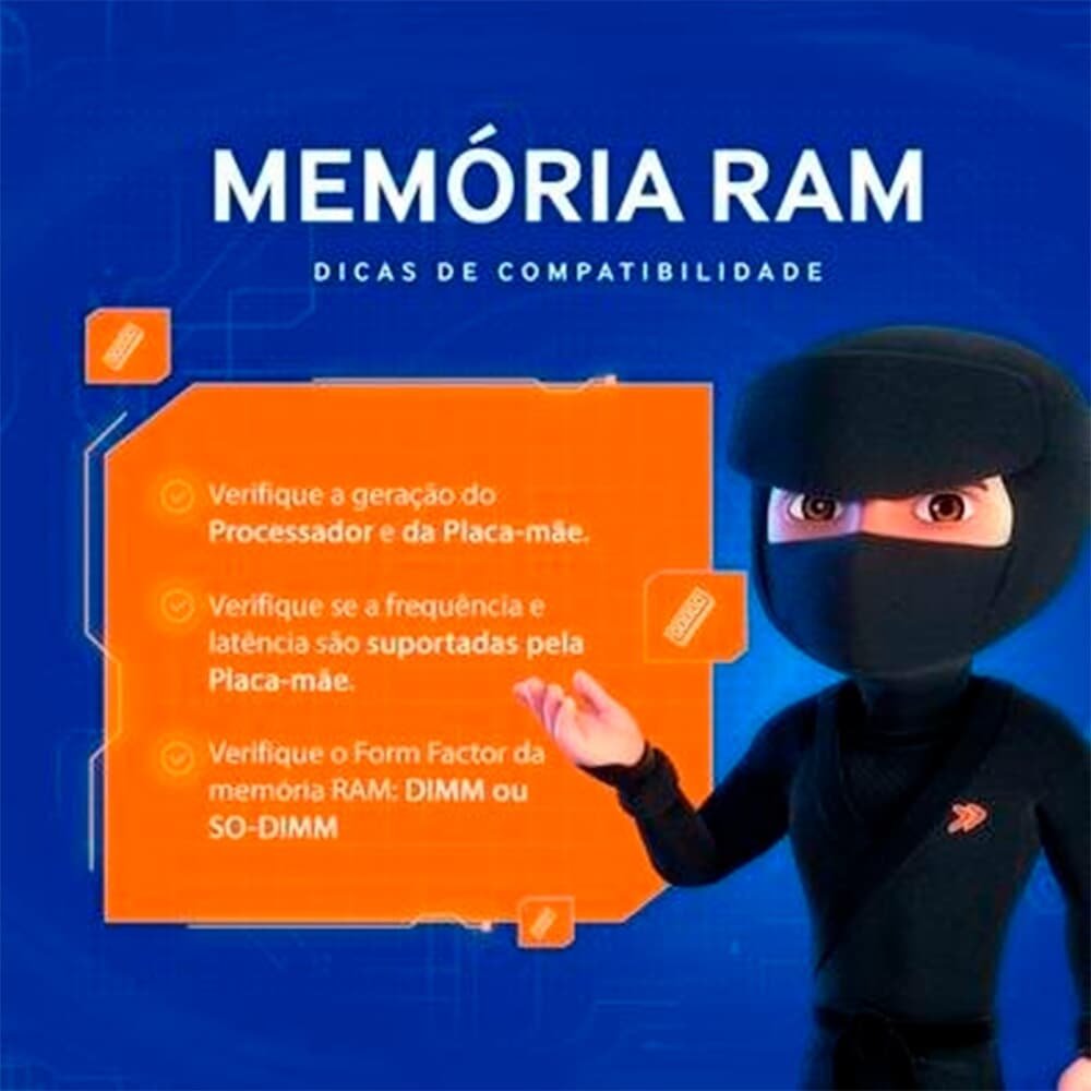 Memória RAM Husky Impulse, 8GB, 3200MHz, DDR4, CL16, Preto - HRM001083216PT