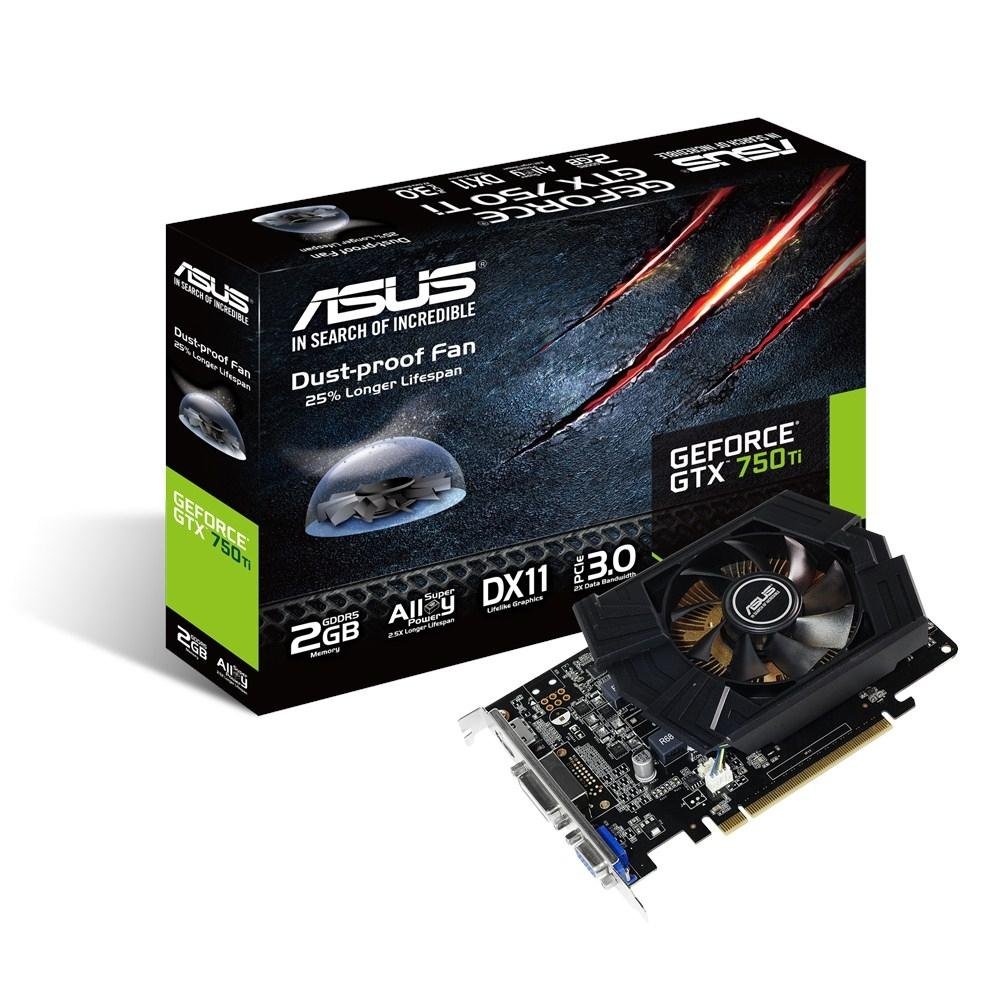 Placa de Vídeo VGA Asus NVIDIA GeForce GTX 750TI 2GB, GDDR5, 128Bits, PCIe 3.0 GTX750TI-PH-2GD5 Placa de Vídeo VGA Asus NVIDIA GeForce GTX 750TI 2GB, GDDR5, 128Bits, PCIe 3.0 GTX750TI-PH-2GD5
