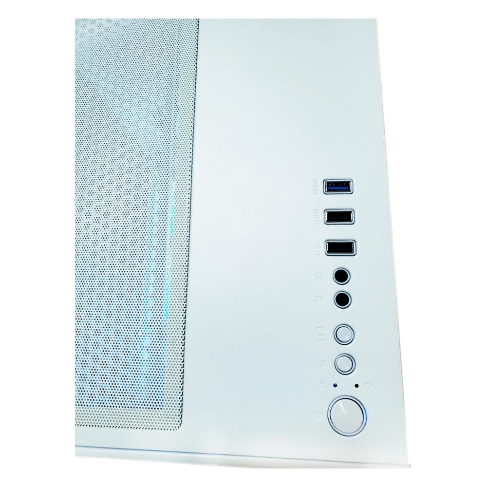 Gabinete Gamer Hayom GB1791, Mini Tower, M-ATX, Lateral e frontal em Vidro Temperado, 4x FANs, Branco - GB1791 Gabinete Gamer Hayom GB1791, Mini Tower, M-ATX, Lateral e frontal em Vidro Temperado, 4x FANs, Branco - GB1791