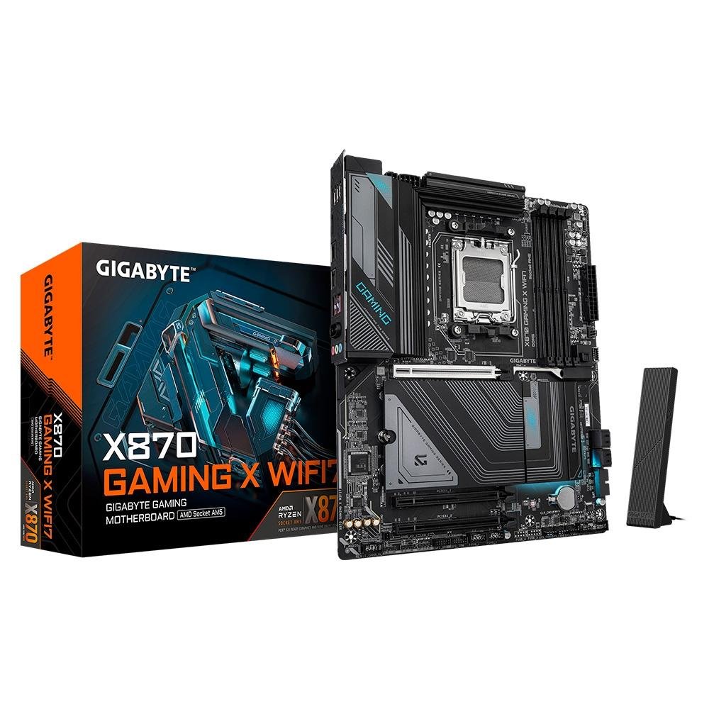 Placa Mãe Gigabyte X870 GAMING X WIFI7, AMD AM5, ATX, DDR5, LED RGB, Bluetooth, Wi-Fi 7 - X870 GAMING X WIFI7