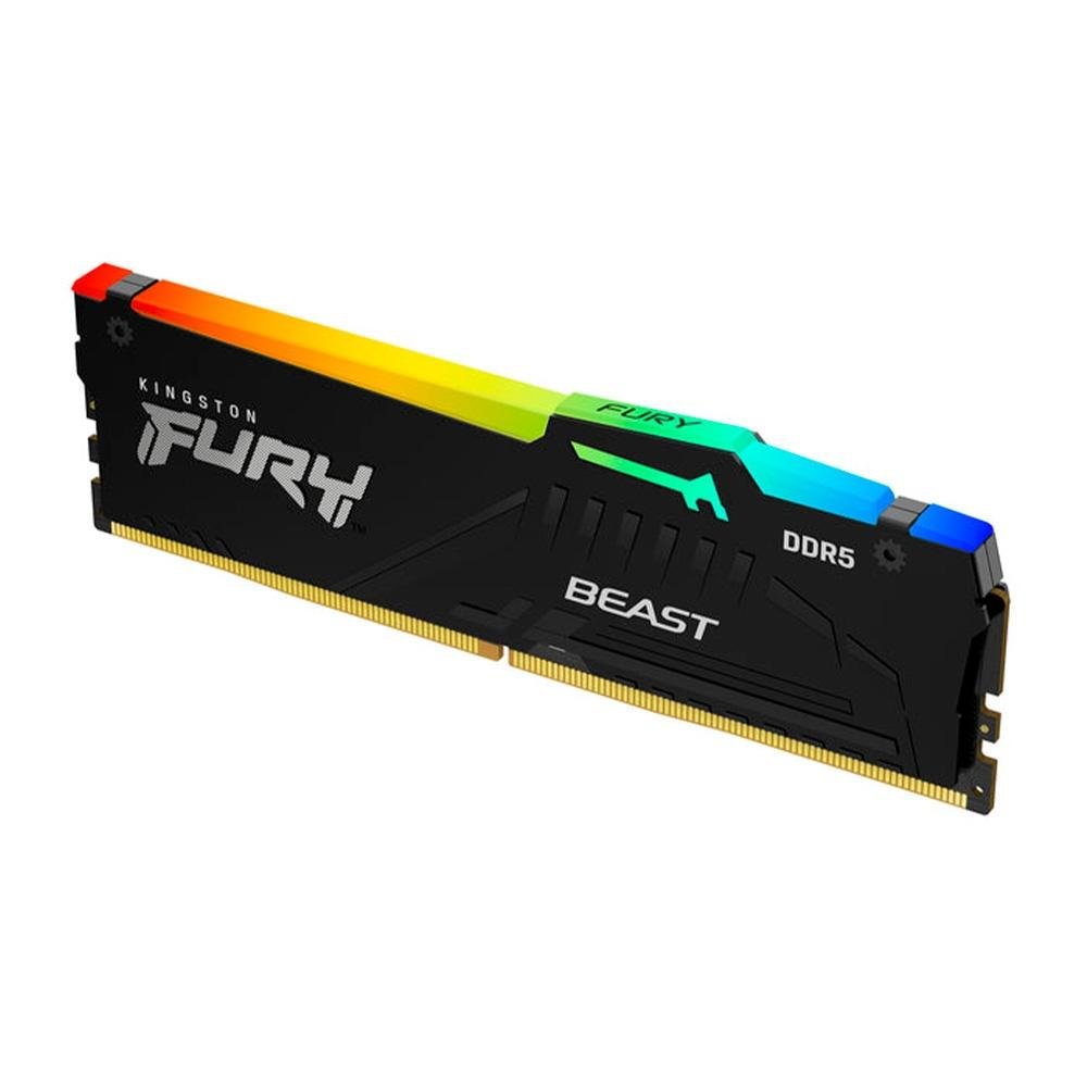 Memória RAM Kingston Fury Beast Expo, RGB, 32GB, 6000MT/s, DDR5, DIMM, CL30, Preto - KF560C30BBEA-32 Memória RAM Kingston Fury Beast Expo, RGB, 32GB, 6000MT/s, DDR5, DIMM, CL30, Preto - KF560C30BBEA-32