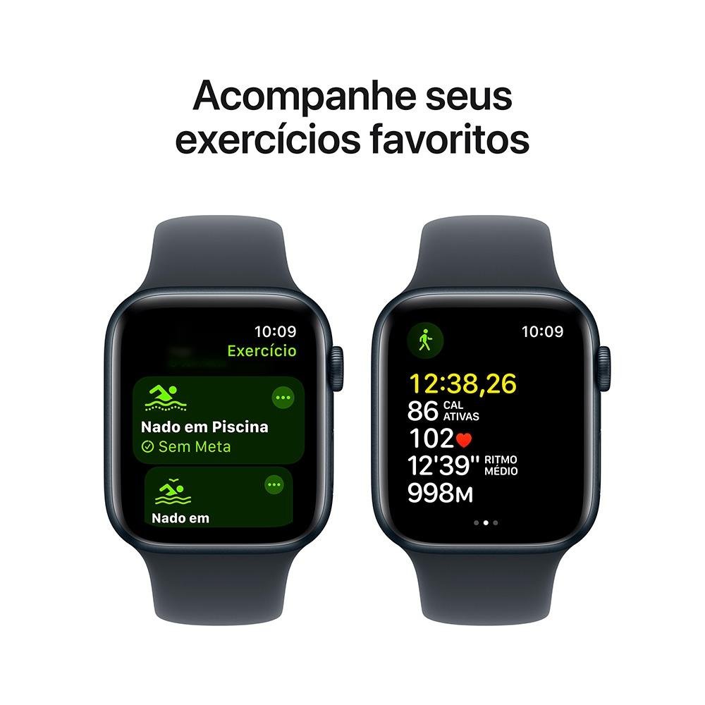 Apple Watch SE GPS, Caixa Meia-Noite 44mm | KaBuM!