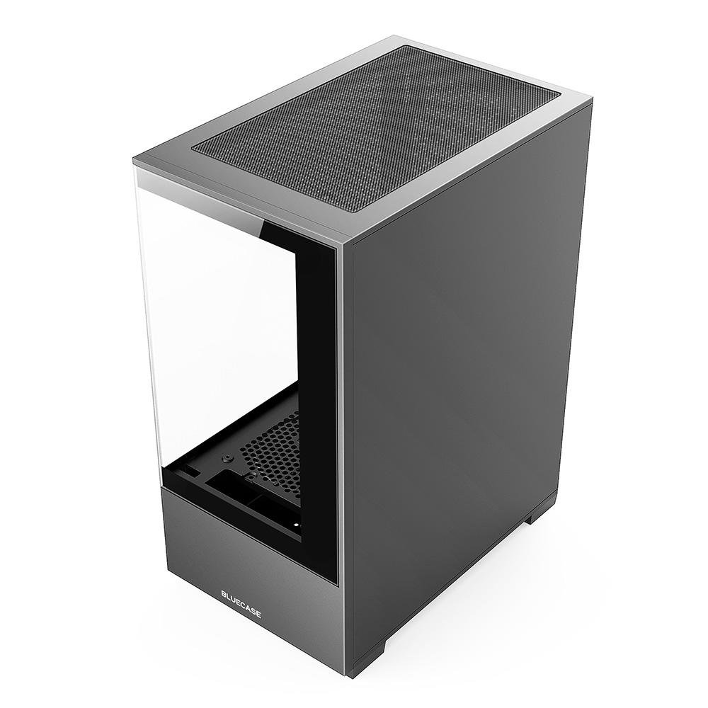 Gabinete Gamer Bluecase BG-055 HIT PRO, Mid tower, Micro ATX e Mini ITX, 3XFAN Rainbow, Frente e lateral em vidro, Cinza - BG-055GBX Gabinete Gamer Bluecase BG-055 HIT PRO, Mid tower, Micro ATX e Mini ITX, 3XFAN Rainbow, Frente e lateral em vidro, Cinza - BG-055GBX