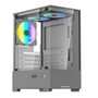 Gabinete Gamer Bluecase BG-055 HIT PRO, Mid tower, Micro ATX e Mini ITX, 3XFAN Rainbow, Frente e lateral em vidro, Cinza - BG-055GBX