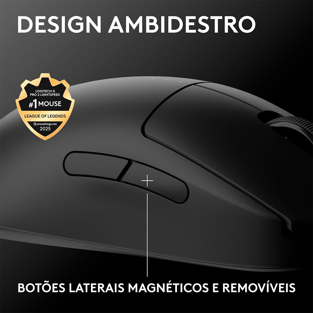 Mouse Logitech G PRO 2 Wireless Preto | KaBuM!