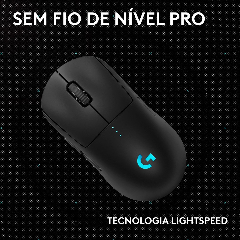 Mouse Gamer Sem Fio Logitech G PRO 2 com Lightspeed, RGB Lightsync, Ambidestro, 4 Botões Programáveis, DPI de 32K, Preto - 910-007294 Mouse Gamer Sem Fio Logitech G PRO 2 com Lightspeed, RGB Lightsync, Ambidestro, 4 Botões Programáveis, DPI de 32K, Preto - 910-007294