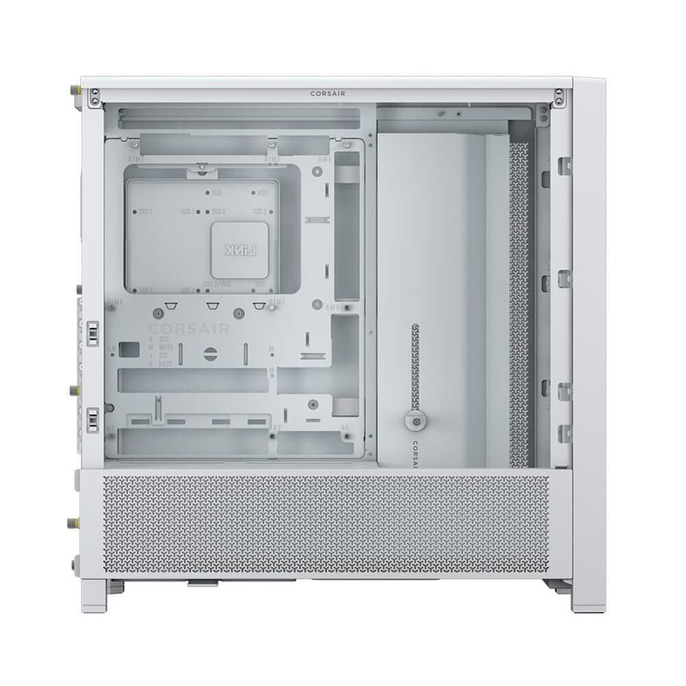 Gabinete Gamer Corsair Frame 4000D, Mid Tower, E-ATX, Sem Fans, Lateral em Vidro, Branco - CC-9011291-WW Gabinete Gamer Corsair Frame 4000D, Mid Tower, E-ATX, Sem Fans, Lateral em Vidro, Branco - CC-9011291-WW