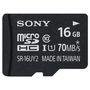 Cartão de Memória Sony MicroSDHC 16GB UHS-I 70MB/s Class 10 com Adaptador SR16UY2A/TQ