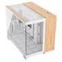 Gabinete Gamer Corsair 2500X Mid Tower, M-ATX, Lateral em Vidro temperado, Sem FANs, Branco e Madeira - CC-9011288-WW