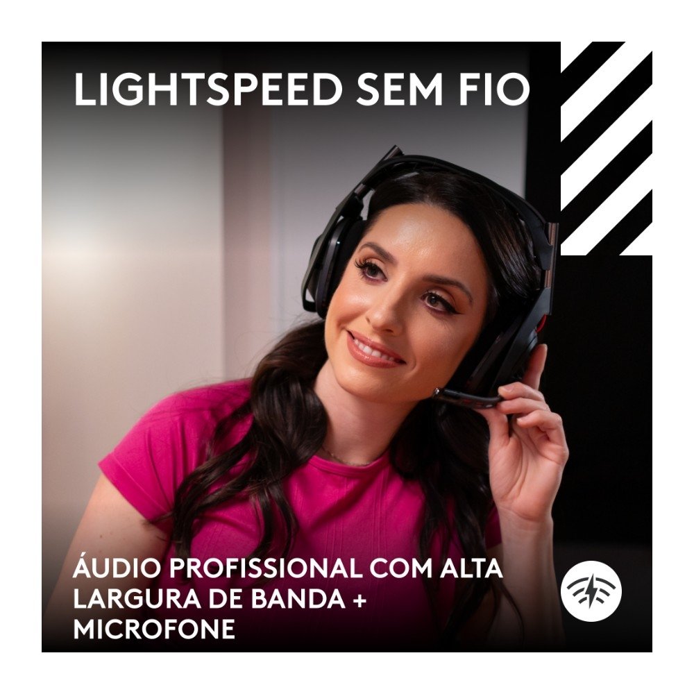 Headset Gamer Sem Fio Astro Gaming A50 LIGHTSPEED + Base Station (Gen 5) Com Tecnologia PLAYSYNC AUDIO, Bluetooth, Preto - 939-002217 Headset Gamer Sem Fio Astro Gaming A50 LIGHTSPEED + Base Station (Gen 5) Com Tecnologia PLAYSYNC AUDIO, Bluetooth, Preto - 939-002217