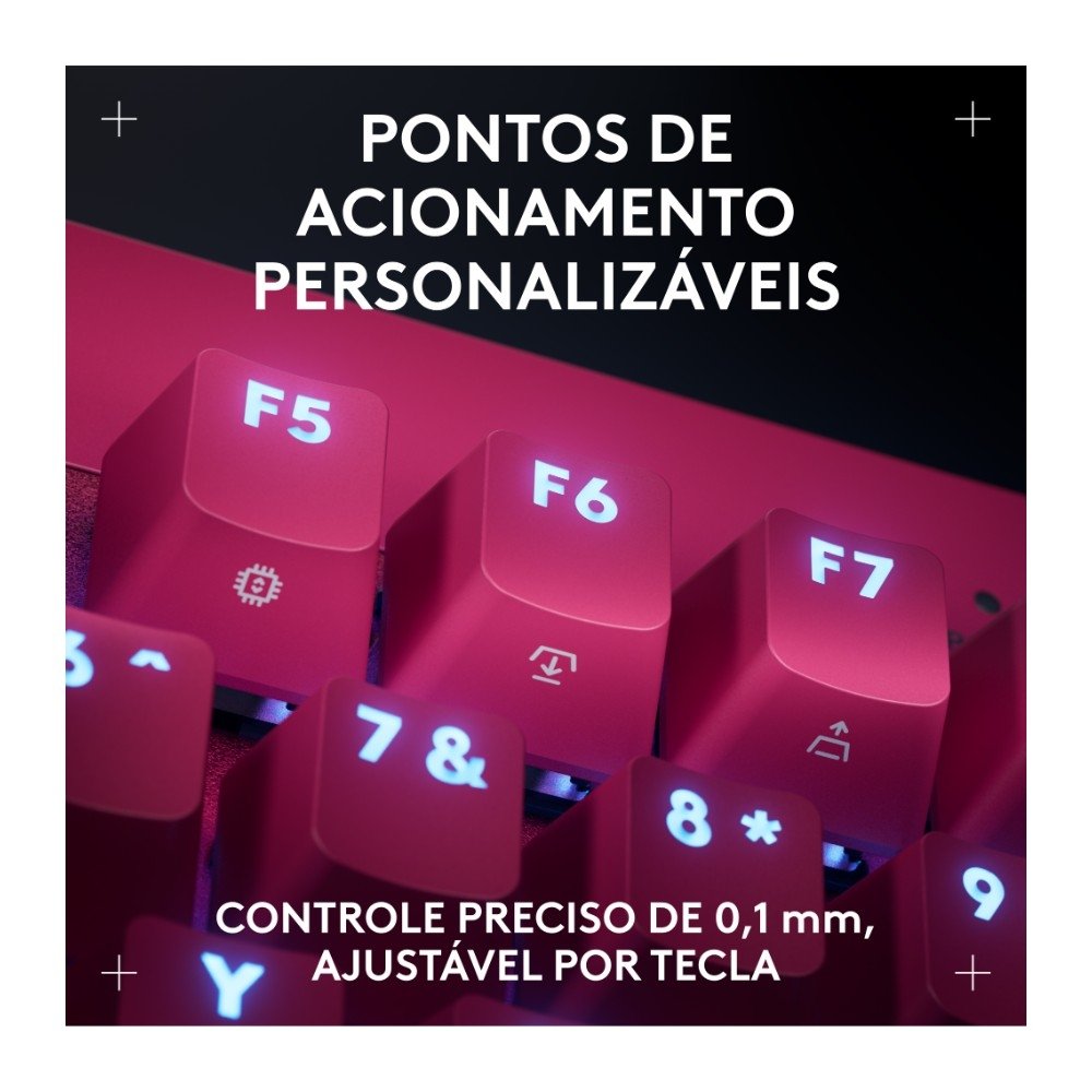 Teclado Gamer Logitech G PRO X TKL RAPID, Switches Magnético-analógicos, Modo Rapid Trigger, Layout US, Magenta - 920-013133 Teclado Gamer Logitech G PRO X TKL RAPID, Switches Magnético-analógicos, Modo Rapid Trigger, Layout US, Magenta - 920-013133