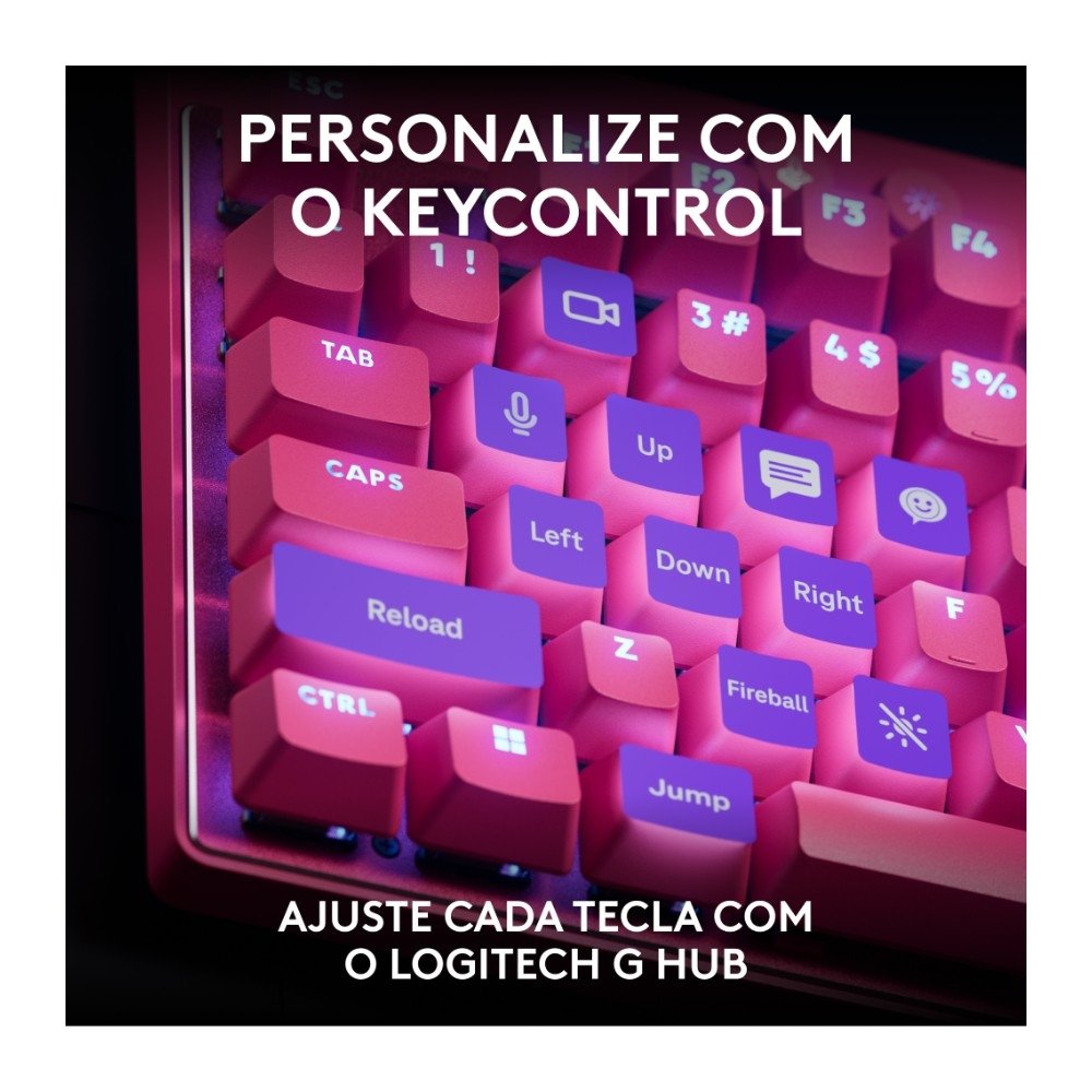 Teclado Gamer Logitech G PRO X TKL RAPID, Switches Magnético-analógicos, Modo Rapid Trigger, Layout US, Magenta - 920-013133 Teclado Gamer Logitech G PRO X TKL RAPID, Switches Magnético-analógicos, Modo Rapid Trigger, Layout US, Magenta - 920-013133