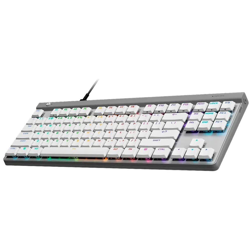 Teclado Mecânico Gamer Logitech G515 com Design TKL, RGB LIGHTSYNC e Switch GL Brown Tactile, USB-C Removível, Branco - 920-012869 Teclado Mecânico Gamer Logitech G515 com Design TKL, RGB LIGHTSYNC e Switch GL Brown Tactile, USB-C Removível, Branco - 920-012869
