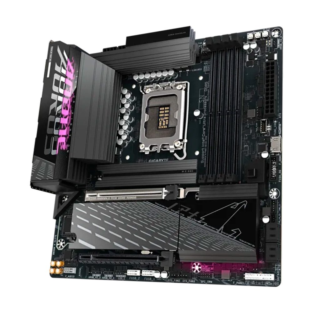 Placa Mãe Gigabyte B860M AORUS ELITE, Intel, Micro ATX, DDR5, Preto - B86MEL-00