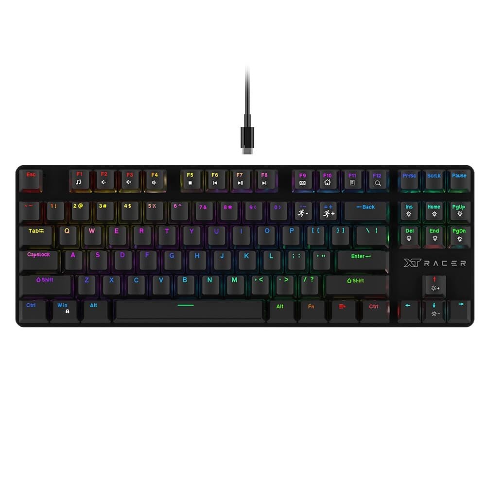 Teclado Gamer XT Racer Tank XTK-120, RGB, Anti-Ghosting, Switches OUTEMU Vermelho, ABNT2, Profissional, Preto - XTK-120