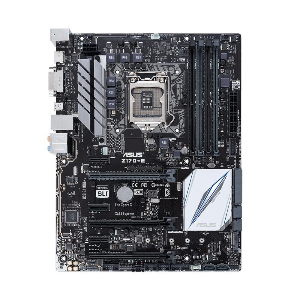 Placa-Mãe ASUS p/ Intel LGA 1151 ATX Z170-E USB 3.1, 64GB, DDR4, DP/HDMI, 2-Way CrossFireX, PCI-E 3.0, SATA Express, USB Type-C Placa-Mãe ASUS p/ Intel LGA 1151 ATX Z170-E USB 3.1, 64GB, DDR4, DP/HDMI, 2-Way CrossFireX, PCI-E 3.0, SATA Express, USB Type-C