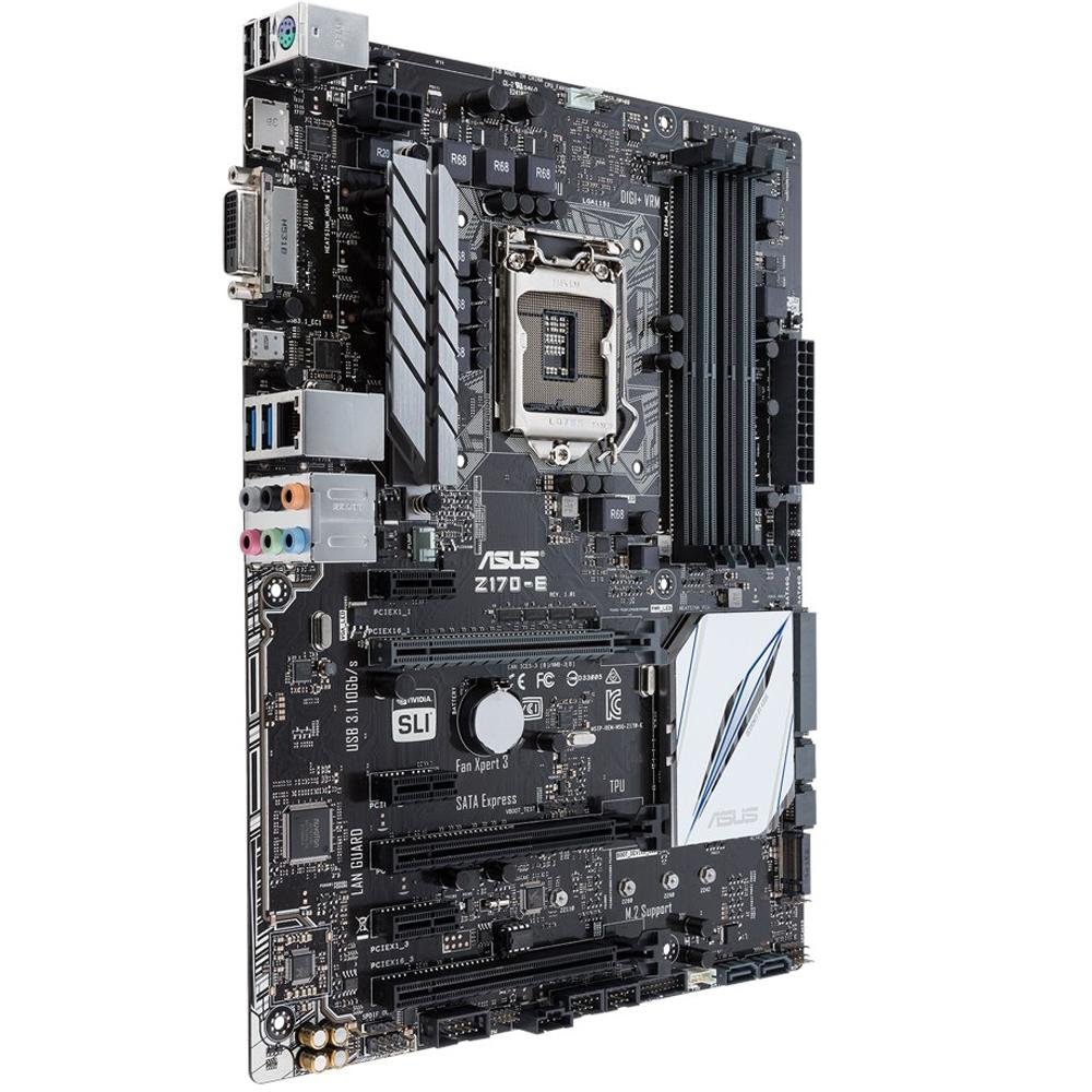 Placa-Mãe ASUS p/ Intel LGA 1151 ATX Z170-E USB 3.1, 64GB, DDR4, DP/HDMI, 2-Way CrossFireX, PCI-E 3.0, SATA Express, USB Type-C Placa-Mãe ASUS p/ Intel LGA 1151 ATX Z170-E USB 3.1, 64GB, DDR4, DP/HDMI, 2-Way CrossFireX, PCI-E 3.0, SATA Express, USB Type-C
