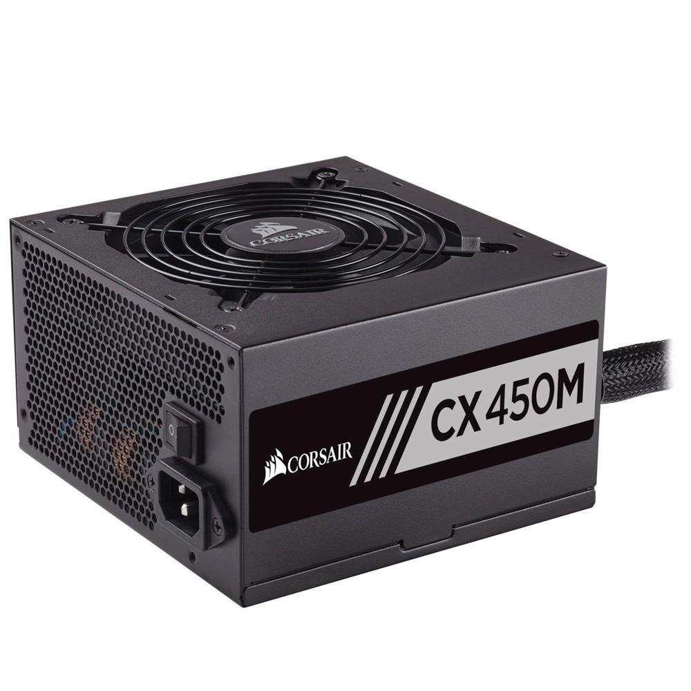Fonte Corsair CX450M, 450W, 80 Plus Bronze, Semi Modular, Sem Cabos, Preto - CP-9020101 Fonte Corsair CX450M, 450W, 80 Plus Bronze, Semi Modular, Sem Cabos, Preto - CP-9020101