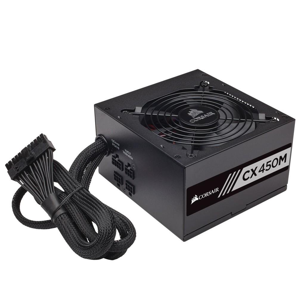 Fonte Corsair CX450M, 450W, 80 Plus Bronze, Semi Modular, Sem Cabos, Preto - CP-9020101 Fonte Corsair CX450M, 450W, 80 Plus Bronze, Semi Modular, Sem Cabos, Preto - CP-9020101