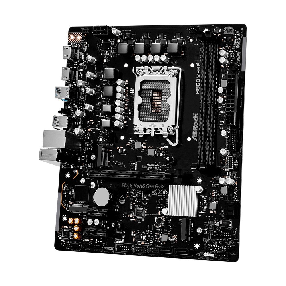 Placa-Mãe ASRock B860M-H2, Intel LGA1851 B860, mATX, DDR5 - 90-MXBS0
