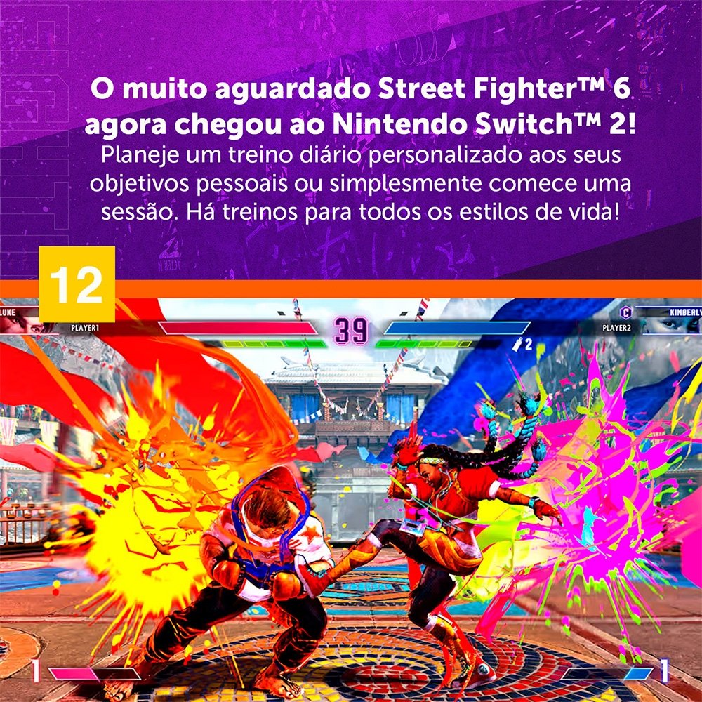Jogo STREET FIGHTER 6 Years 1-2 Fighters Edition, Nintendo Switch 2 Jogo STREET FIGHTER 6 Years 1-2 Fighters Edition, Nintendo Switch 2