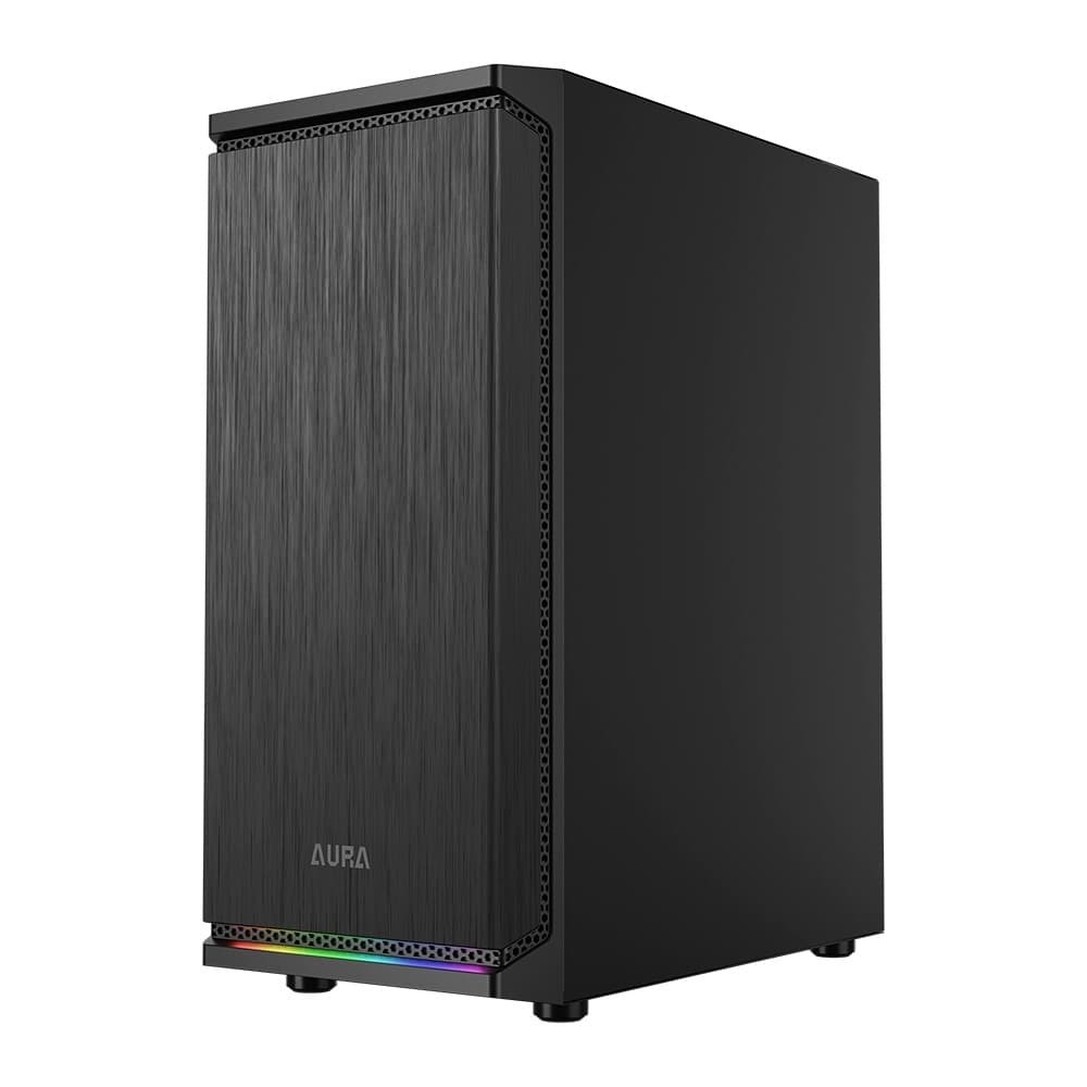 Gabinete Gamer Gamdias Aura GC8, Mid Tower, ARGB, ATX, Lateral em Vidro Temperado, 1x FAN, Preto - AURA GC6 ARGB Gabinete Gamer Gamdias Aura GC8, Mid Tower, ARGB, ATX, Lateral em Vidro Temperado, 1x FAN, Preto - AURA GC6 ARGB