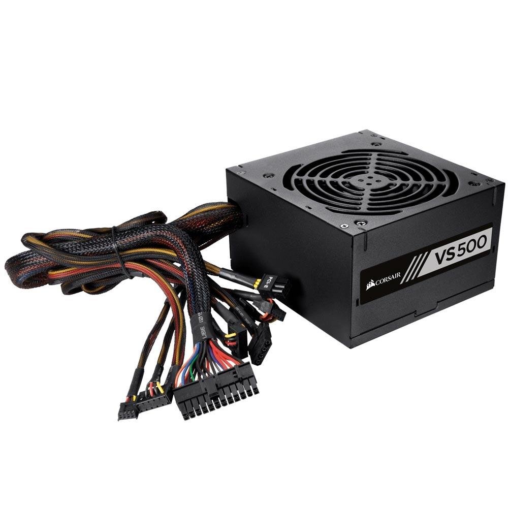 Fonte Corsair 500W 80 Plus White VS500 - CP-9020118 Fonte Corsair 500W 80 Plus White VS500 - CP-9020118