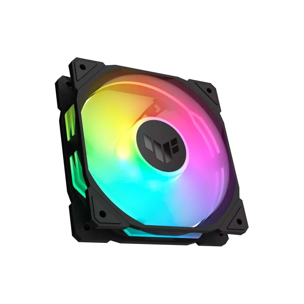 Kit com 3 Ventoinha Asus TUF Gaming TR120 Reverse blade com controladora, 120mm, Led ARGB, Preto - 90DA00D0-B00020
