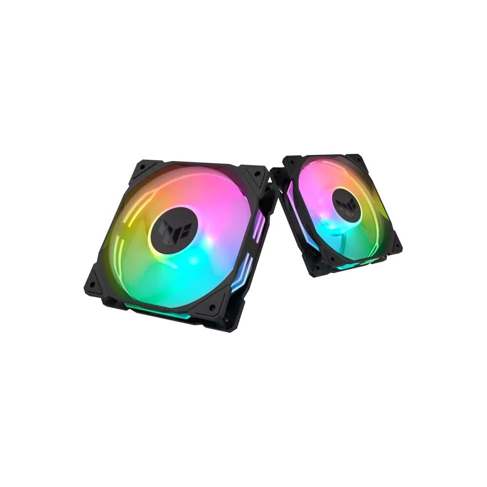 Kit com 3 Ventoinha Asus TUF Gaming TR120 Reverse blade com controladora, 120mm, Led ARGB, Preto - 90DA00D0-B00020