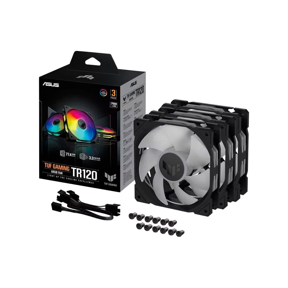 ASUS TUF GAMING TR120 3個セット×2 Cooler Fan ASUS TUF TR120 ARGB Kit | KaBuM!
