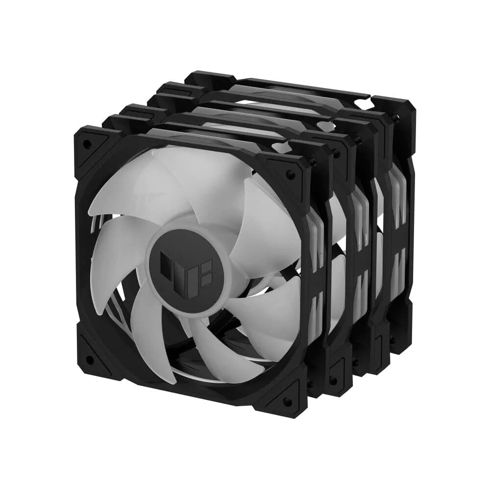 Kit com 3 Ventoinha Asus TUF Gaming TR120 Reverse blade com controladora, 120mm, Led ARGB, Preto - 90DA00D0-B00020