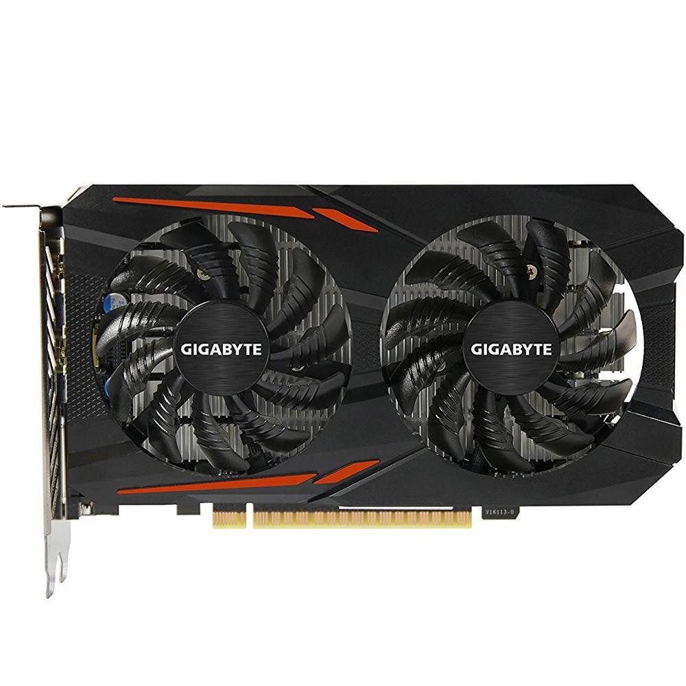 Placa de Vídeo Gigabyte NVIDIA GeForce GTX 1050 OC 2GB, GDDR5 - GV-N1050OC-2GD Placa de Vídeo Gigabyte NVIDIA GeForce GTX 1050 OC 2GB, GDDR5 - GV-N1050OC-2GD