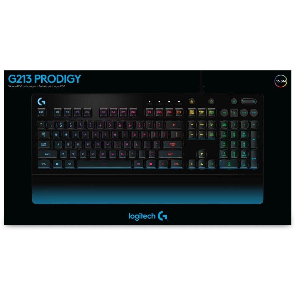 Teclado Gamer Logitech G213 Prodigy, RGB, US - 920-008083 Teclado Gamer Logitech G213 Prodigy, RGB, US - 920-008083