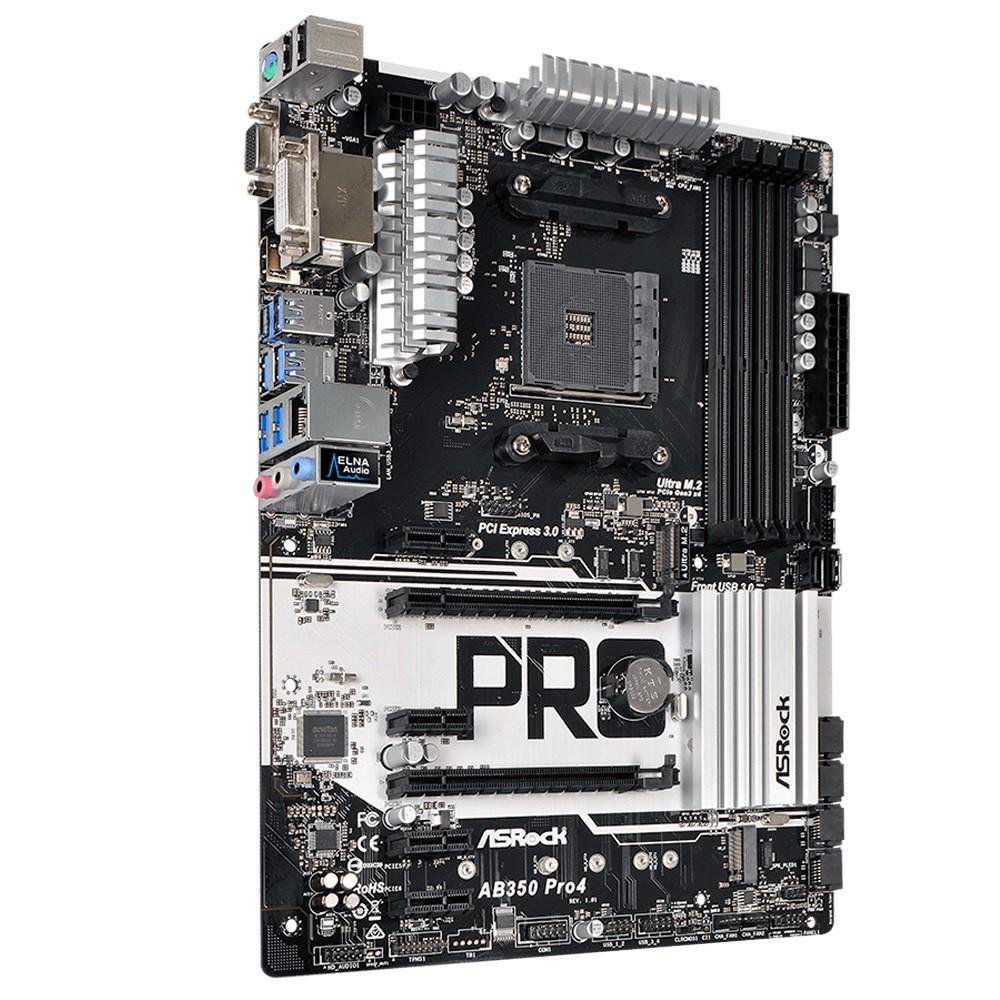 Placa-Mãe ASRock AB350 Pro4, AMD AM4,  ATX, DDR4