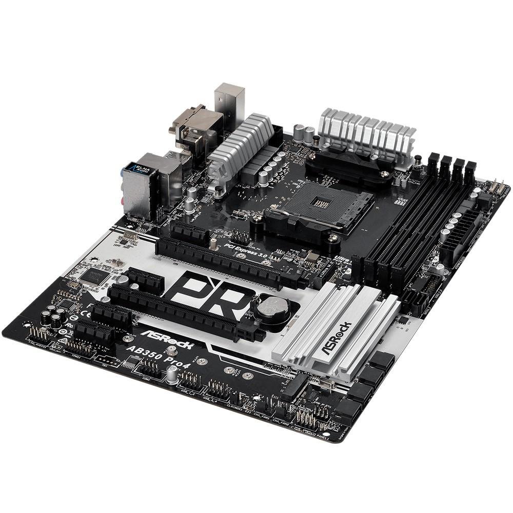 Placa-Mãe ASRock AB350 Pro4, AMD AM4,  ATX, DDR4