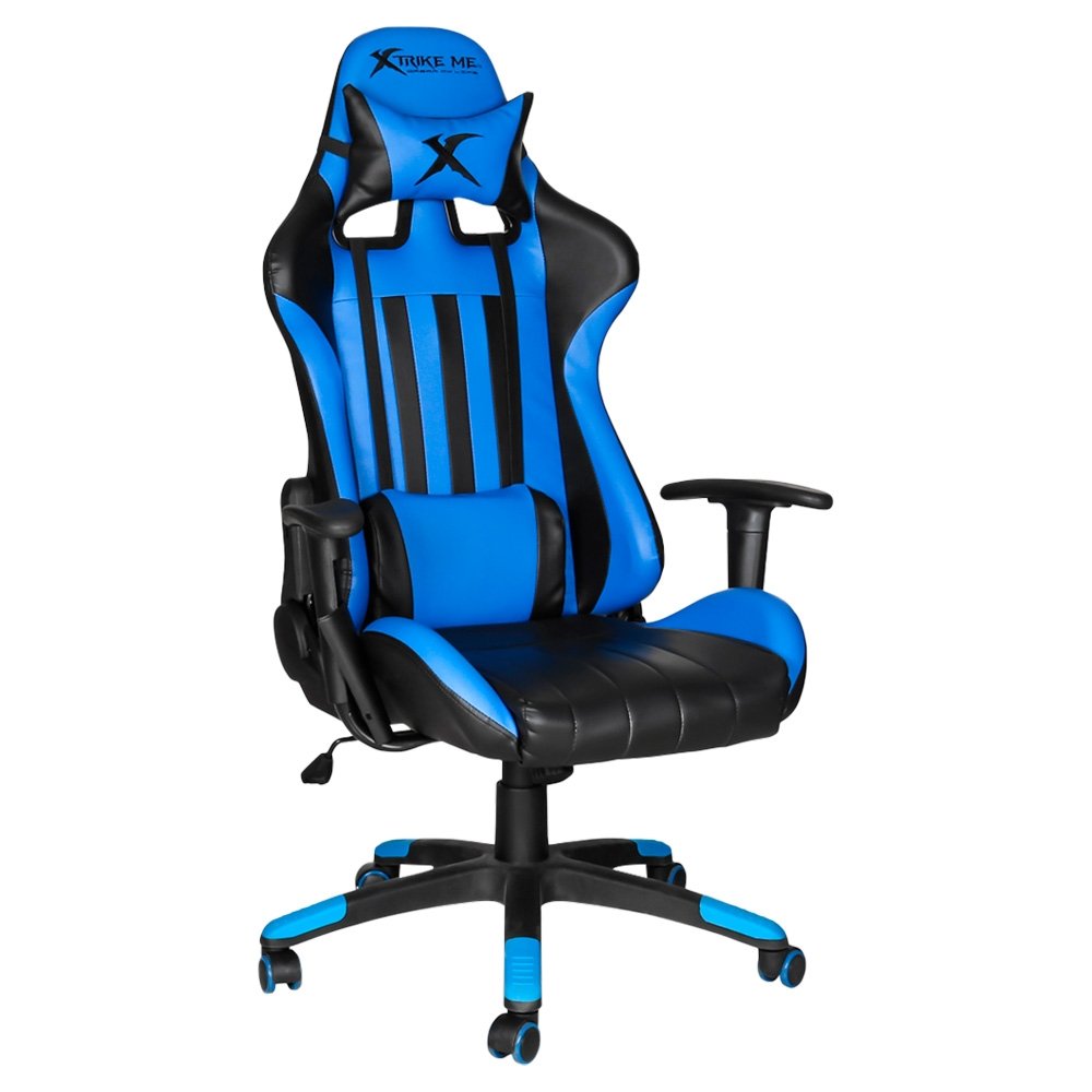 Cadeira Gamer Xtrike Me GC-905, Até 120kg, Reclinável, com Almofadas, Cilindro de Gás Classe 2, Azul - GC-905 - view 2