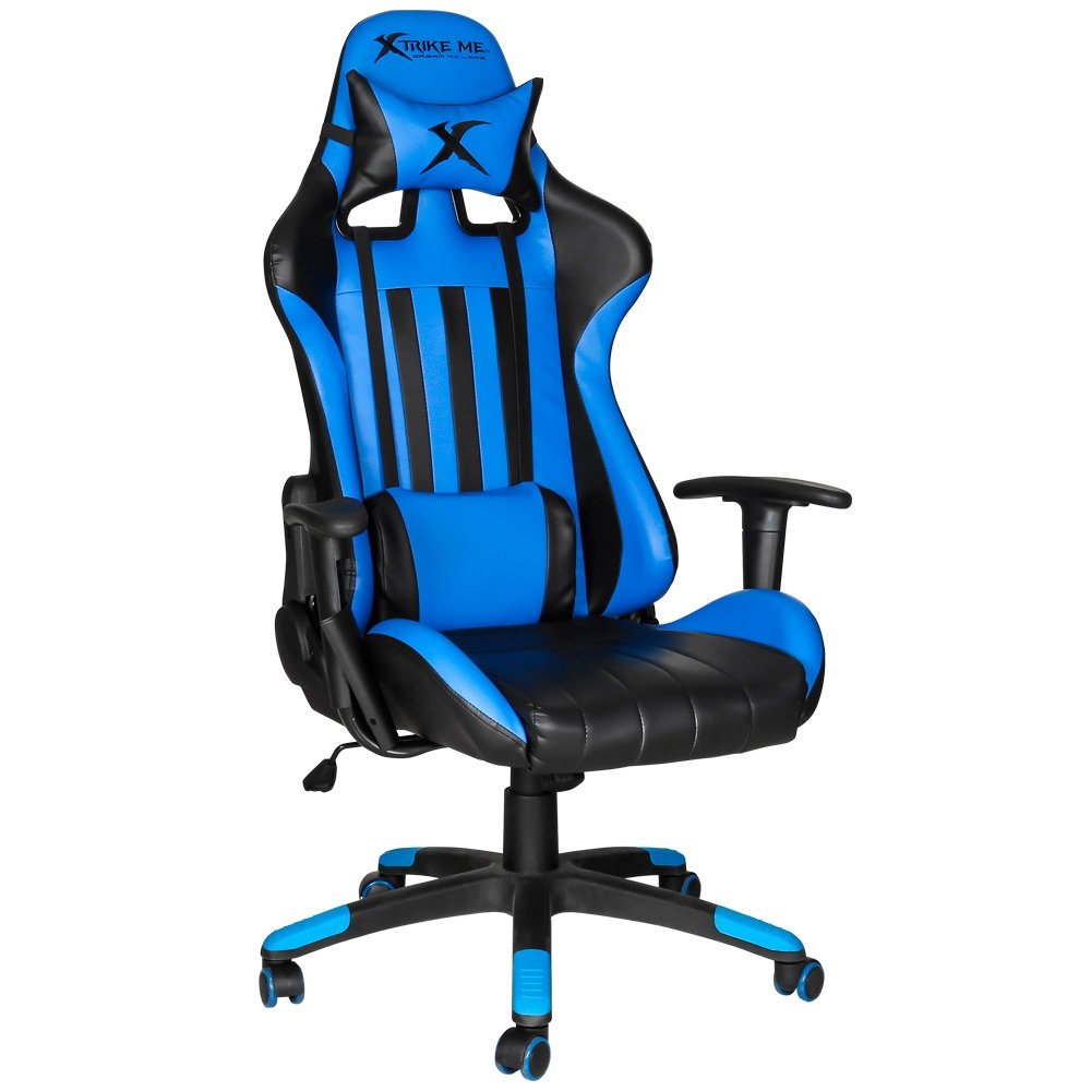 Cadeira Gamer Xtrike Me GC-905, Até 120kg, Reclinável, com Almofadas, Cilindro de Gás Classe 2, Azul - GC-905 - view 10