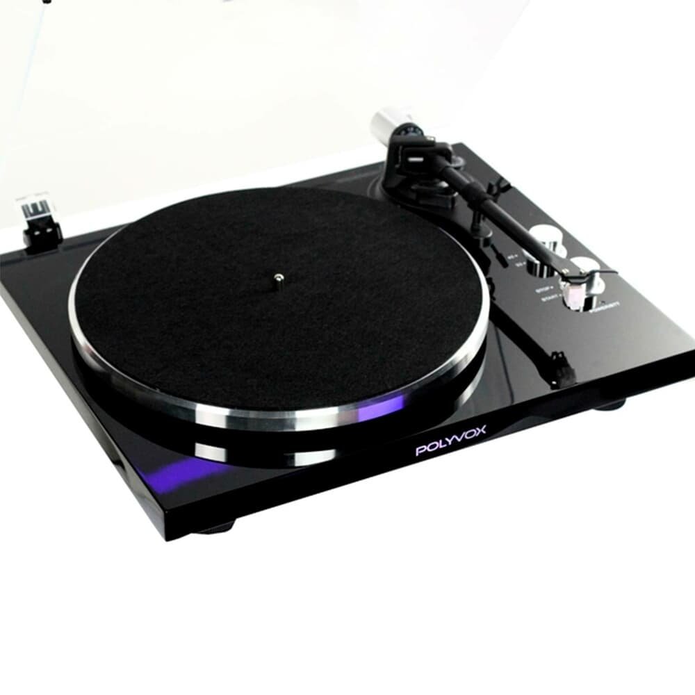 Toca Disco Polyvox Belt Drive, Transmissão Bluetooth ou RCA, Bivolt, Preto - XTD67