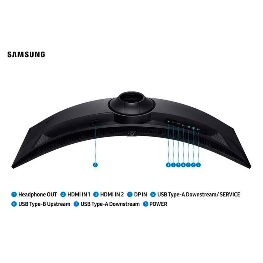 Monitor Gamer Curvo Samsung Odyssey G9 49", DQHD, 144Hz, 1ms, FreeSync Premium Pro, HDR600, Ajuste de Altura - LS49FG910ELXZD