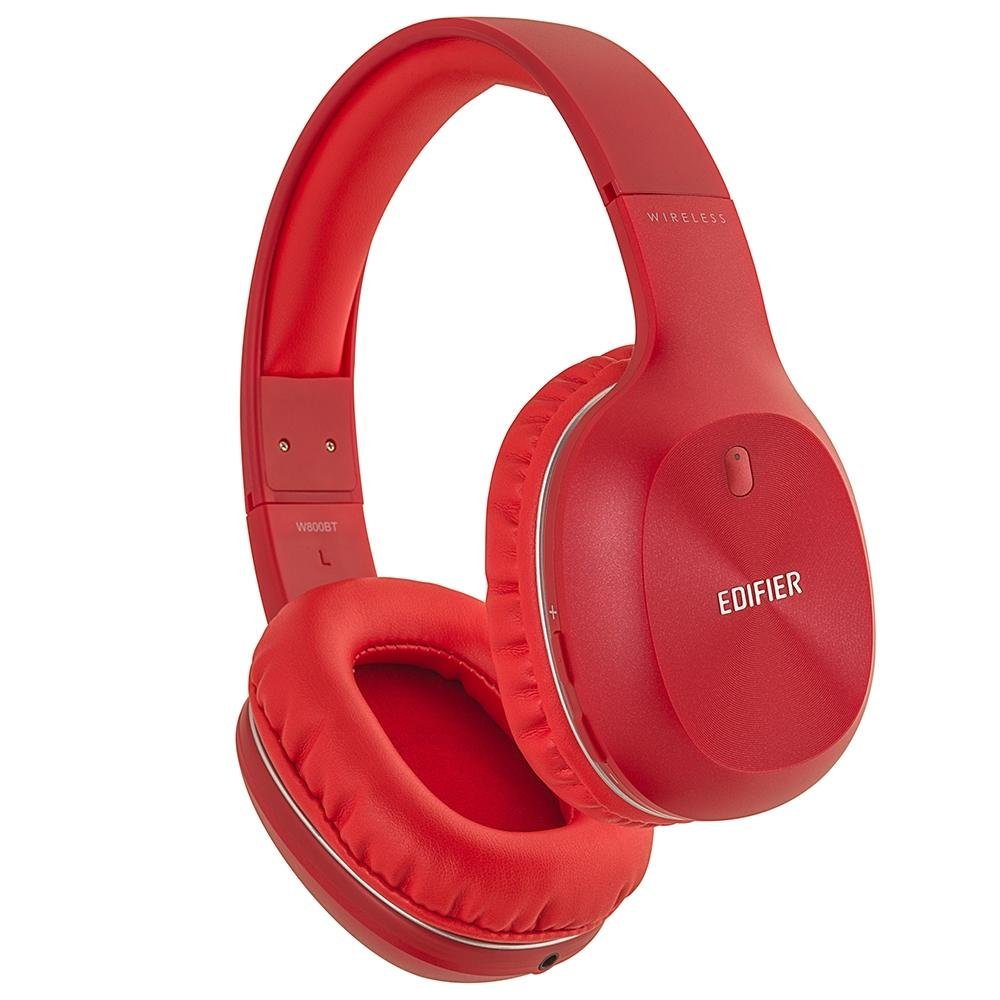 Fone de Ouvido Sem Fio Edifier, Bluetooth, Microfone, Vermelho - W800BT