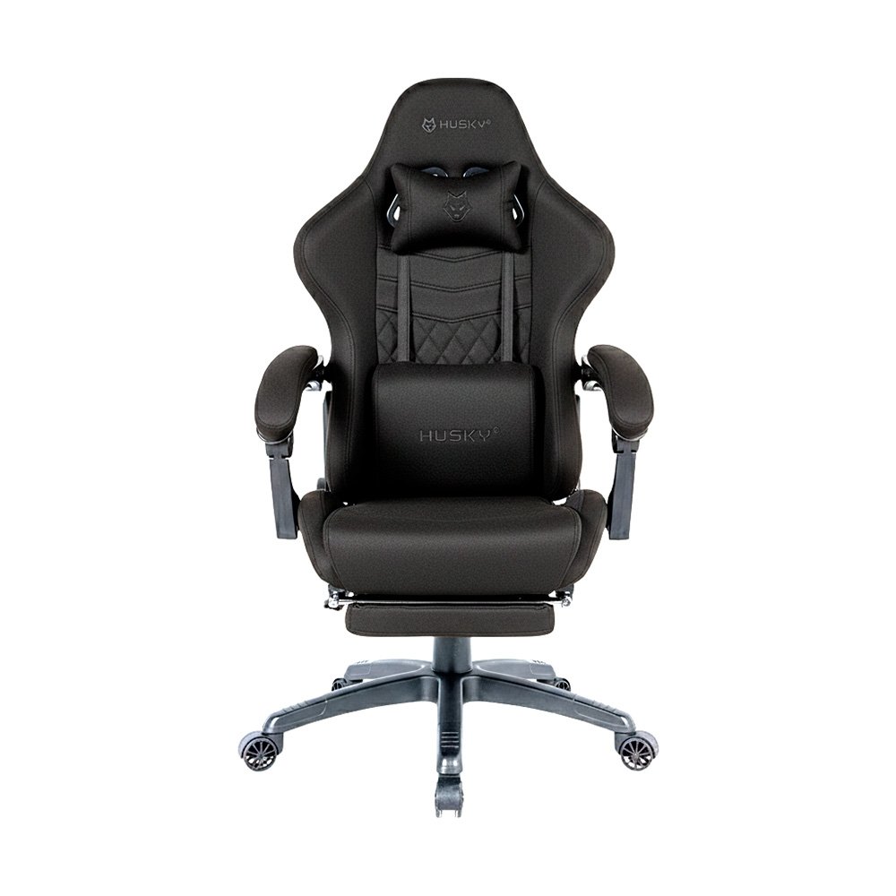 Cadeira Gamer Husky Tempest 700, Até 145kg, Almofadas, Reclinável 150º, Tecido, Descanso para Pés, Preta - HCG700PTT - view 2