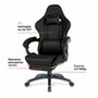 Cadeira Gamer Husky Tempest 700, Até 145kg, Almofadas, Reclinável 150º, Tecido, Descanso para Pés, Preta - HCG700PTT