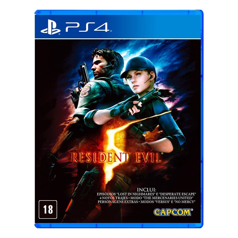 Jogo Resident Evil 5, PS4 - CP000022PS4 Jogo Resident Evil 5, PS4 - CP000022PS4
