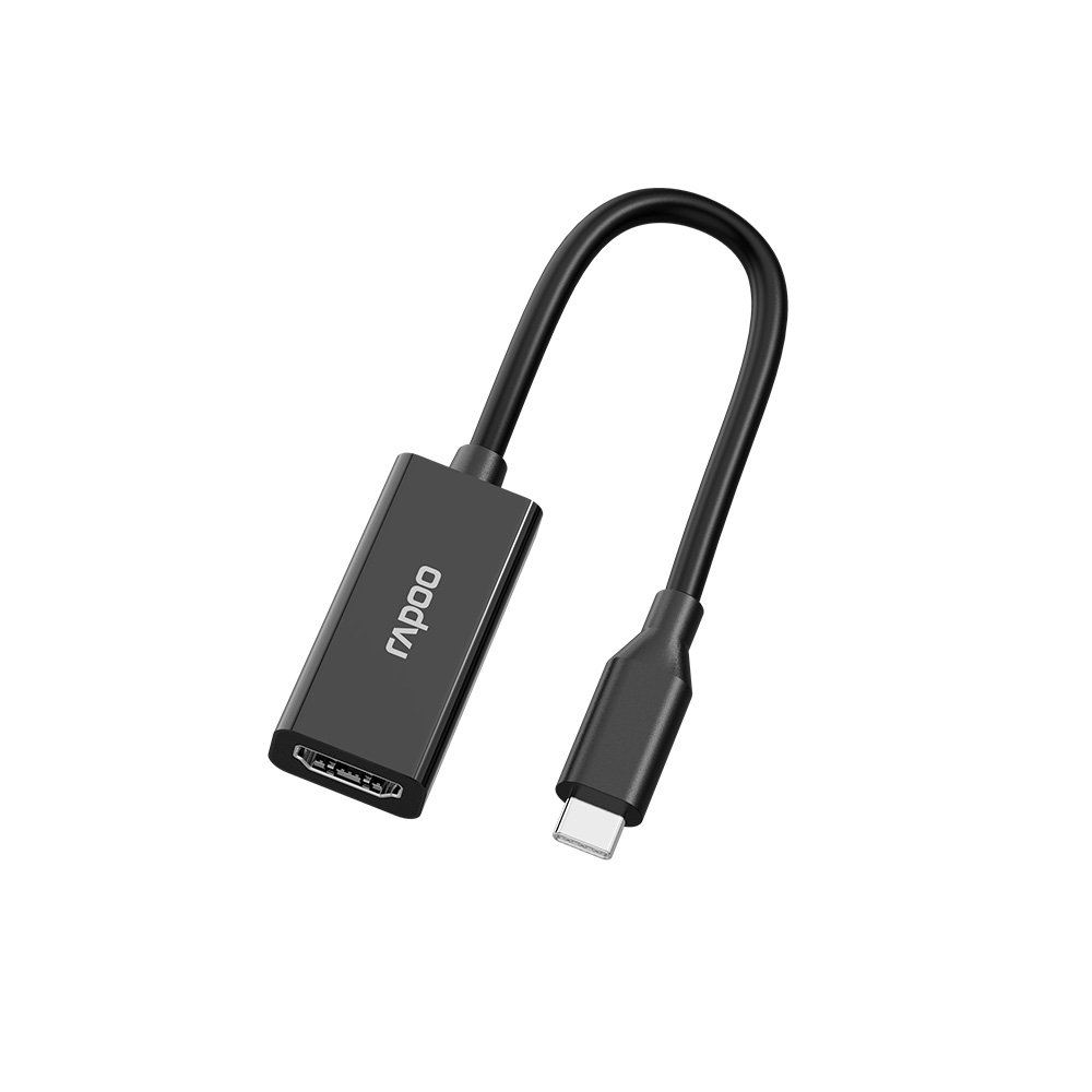 HUB USB-C para HDMI 4K Rapoo Ultracompacto, Plug & Play, Preto - XD10 HUB USB-C para HDMI 4K Rapoo Ultracompacto, Plug & Play, Preto - XD10